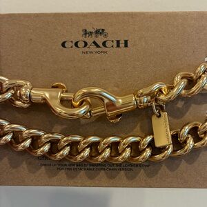 Coach Chunky Chain Shoulder Strap in gold tone 23”